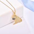 wholesale Gold 925 Sterling Silver Pug Dog Breed CZ Pendant Necklace for Pet Lovers-0-2