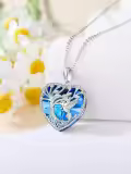 TOUPOP Sterling Silver & Abalone Crystal Celtic Tree Of Life Pendant Necklace-0-4