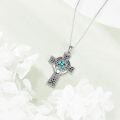 wholesale 925 Sterling Silver Celtic Knot Clover Heart Cross Necklace for Women Girls Vintage Irish s-0-4