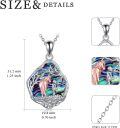 wholesale 925 Sterling Silver Abalone Shell Unicorn Pendant Necklace - Mother's Day Gifts for Her-0-3