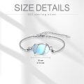 wholesale 925 Sterling Silver White Opal Cremation Urn Bracelet for Ashes Memory s for Women-0-6