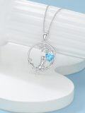 wholesale TOUPOP Tree Of Life Necklaces For Women 925 Sterling Silver Cat Pendant Necklace Cute Animal Jewelry For Girls Women Christmas Anniversary Birthday Graduation Gifts For Cat Lover -0-3