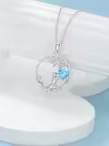 TOUPOP Sterling Silver Cat Pendant Necklace Animal Jewelry Gifts-0-3
