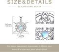 wholesale 925 Sterling Silver Triple Moon Goddess Pendant Necklace with Moonstone for Women-0-4
