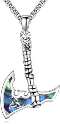 wholesale 925 Sterling Silver Viking Axe Pendant Necklaces for Men Norse s-Viking Ax