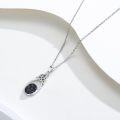 wholesale 925 Sterling Silver Celtic Knot Oval Moonstone Abalone Shell Pendant Necklace-0-2