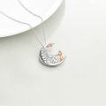 wholesale 925 Sterling Silver Moon & Heart Pendant Necklace Gift for Mom Nana Mother Daughter Birthday Christmas-0-4