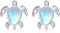 wholesale TOUPOP Sea Turtle Stud Earrings For Women S925 Sterling Silver Moonstone Sea Turtle Earrings Stud Jewelry Ocean Gifts For Turtle Lover Women Mom Her -0-0