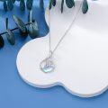 wholesale 925 Sterling Silver Mother of Pearl Floral Pendant Necklaces - Gifts for Her-0-20