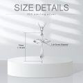 wholesale 925 Sterling Silver Infinity Design Cubic Zirconia Cross Pendant Necklace for Women-0-4
