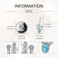 wholesale 925 Sterling Silver & Turquoise Cactus Dangle Earrings, 0.48x1.37 Inch Western Jewelry Gift-0-3