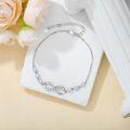 wholesale Sterling Silver & 5A CZ Infinity Daughter Bracelet - Adjustable, Hypoallergenic, Gift for Mom & Daughter-0-2