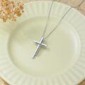 wholesale 925 Sterling Silver Cross Pendant with Shell Inlay Necklaces for Women's Gifts-0-4