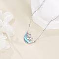 wholesale 925 Sterling Silver Moon & Rabbit Family Pendant Necklaces for Women Girls -0-3