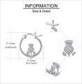wholesale 925 Sterling Silver Thistle Flower Hoop Earrings for Women Girls -0-4