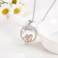 wholesale 925 Sterling Silver Squirrel Pendant Necklace Nature Animal Charm Gift for Women Girls-0-2