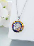 wholesale TOUPOP Gifts For Women Cat Dog Necklace Sterling Silver Animal Pendant Necklaces With Blue Crystal Birthday Jewelry For Women Her Wife Mother's Day -0-2