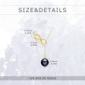 wholesale 14k Gold Infinity Black Pearl Lariat Drop Necklace For Women-0-3