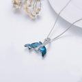 wholesale TOUPOP Dolphin Gifts Sterling Silver Dolphin Pendant Necklace Blue Crystal Dolphins Jewelry Summer Beach Themed Gifts For Women Birthday Christmas -0-5