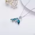TOUPOP Sterling Silver Blue Crystal Dolphin Pendant Necklace Beach Jewelry Gifts-0-5