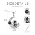 TOUPOP Sterling Silver Crystal Sisters Necklace For 3-0-3
