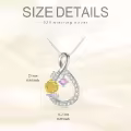 TOUPOP Sterling Silver Stone October Birth Flower Necklace-0-4