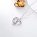 TOUPOP Sterling Silver Heart Initial A-Z Letter Pendant Necklace-0-6