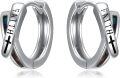 wholesale 925 Sterling Silver Faith Cross Hoop Earrings for Men & Women-0-0