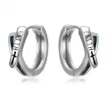 wholesale 925 Sterling Silver Faith Cross Hoop Earrings Wholesale for Men & Women-0-0