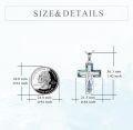 wholesale 925 Sterling Silver Abalone Shell Tree of Life Cross Pendant Necklace for Women Gifts-0-2