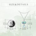 wholesale 925 Sterling Silver Moonstone & Abalone Shell Lotus Pendant Necklace with Double Chain-0-4
