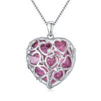 TOUPOP Sterling Silver Birthstone Tree Of Life Pendant Necklace-undefined