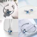 wholesale 925 Sterling Silver Blue Star Earrings Wholesale With Twisted Metal Design-0-1