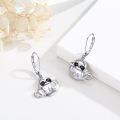 wholesale 925 Sterling Silver Adorable Cup & Sloth Dangle Earrings for Women Girls Gift Idea-0-1