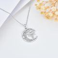 wholesale 925 Sterling Silver Crescent Moon Pendant With Caduceus And Rn Letters-0-5