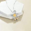 wholesale 925 Sterling Silver Sunflower & Honeybee Infinity Love Pendant Necklace for Women and Teen Girls-0-3