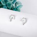 wholesale 925 Sterling Silver Opal Horse Stud Earrings with Mother's Day Gift Box-0-3