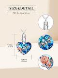 wholesale TOUPOP Necklace For Ashes Sterling Silver Heart Rose Dragonfly Ash Holders For Human Ashes Bereavement Funeral Gift -0-3