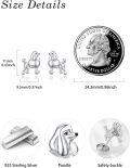 wholesale 925 Sterling Silver Poodle Shaped Stud Earrings for Women - Dog Lover Gift Ideas-0-4