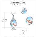 wholesale 925 Sterling Silver Teardrop Sloth Moonstone Pendant Necklace for Women Girls-0-4