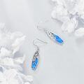 wholesale 925 Sterling Silver Blue Fire Opal Wave Ocean Animal Dangle Drop Earrings - Summer Beach Holiday s for Women-0-3
