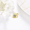 wholesale 10K Gold Multi-Colored Crystal Heart Pendant Necklace s for Her-0-3
