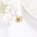 wholesale 10k Gold Interlocking Hearts Pendant Necklace Wholesale With Diamonds-0-3