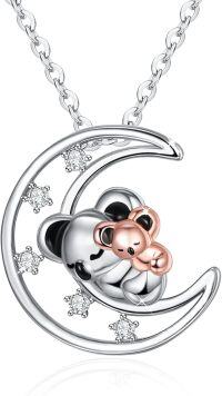wholesale 925 Sterling Silver Moon & Koala Charm Necklace for Women Girls-Koala Necklace