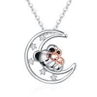 wholesale 925 Sterling Silver Moon & Koala Charm Necklace for Women Girls-Koala Necklace