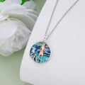 wholesale 925 Sterling Silver Softball Player Pendant Necklace-0-3