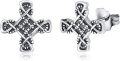 wholesale 925 Sterling Silver Norse Celtic Cross Stud Earrings for Men & Women - Viking  Set-0-0