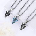 wholesale 925 Sterling Silver Celtic Knot & Stone Viking Arrowhead Necklace for Men-0-1