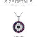 wholesale Sterling Silver Evil Eye Pendant Necklace for Women Greek Protection Amulet Gift-0-21