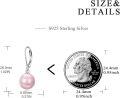 wholesale Sterling Silver Pearl Leverback Dangle Earrings for Women Gifts - Rhodium Plated-0-14